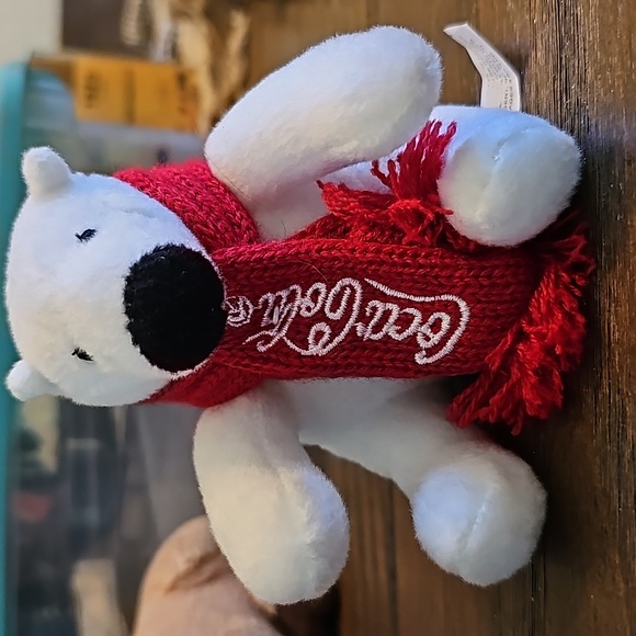 Coca Cola Bear NWT 2021 Coca Cola Christmas Bear with scarf - Picture 2 of 6